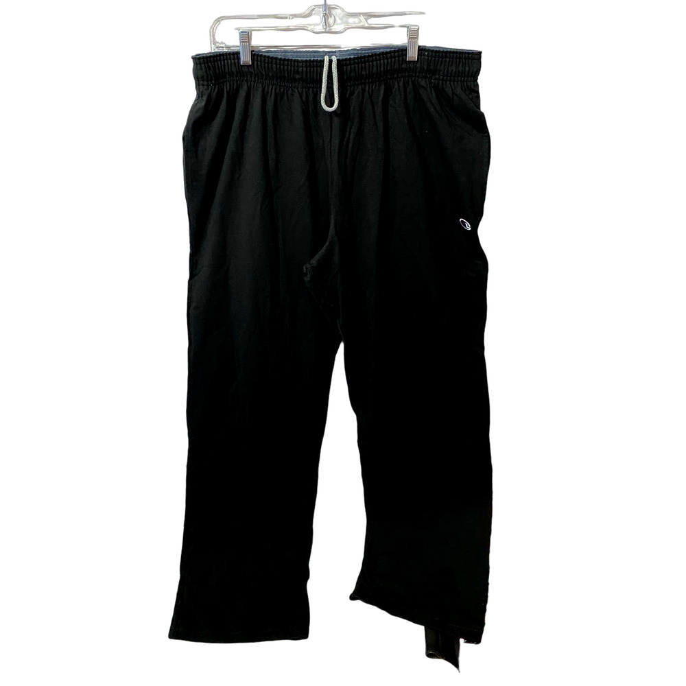Champion XL Men's Open Bottom Jersey Pants Gym w/ Pockets Authentic Light Weight